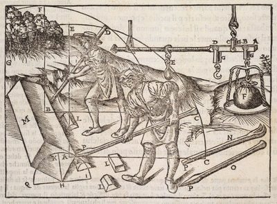 Kivilohkareiden siirtomenetelmät, Gotardo de Ponte Comon teoksesta "Di Lucio Vitruvio Pollione de architectura a libri dece", 1521. tekijältä Cesare di Lorenzo Cesariano